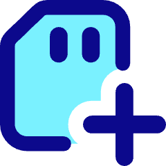 Sd Card Add Plus Icon from Core Pop Set