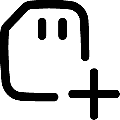 Sd Card Add Plus Icon from Flex Line Set