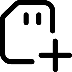 Sd Card Add Plus Icon from Core Line Set