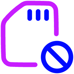 Sd Card Block Remove Icon from Plump Neon Set