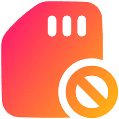 Sd Card Block Remove Icon from Plump Gradient Set