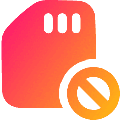 Sd Card Block Remove Icon from Plump Gradient Set