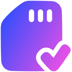 Sd Card Check Validate Icon from Plump Gradient Set