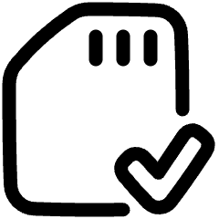 Sd Card Check Validate Icon from Plump Line Set