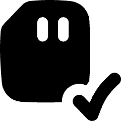 Sd Card Check Validate Icon from Flex Solid Set