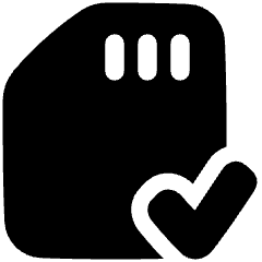 Sd Card Check Validate Icon from Plump Solid Set