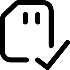 Sd Card Check Validate Icon from Core Line Set