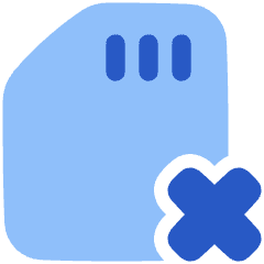 Sd Card Delete Cross Icon from Plump Flat Set