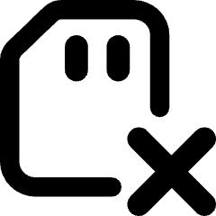 Sd Card Delete Cross Icon from Core Remix Set