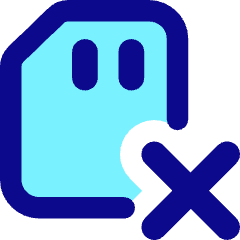 Sd Card Delete Cross Icon from Core Pop Set