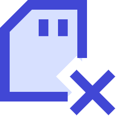 Sd Card Delete Cross Icon from Sharp Duo Set