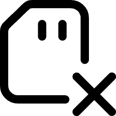 Sd Card Delete Cross Icon from Core Line Set