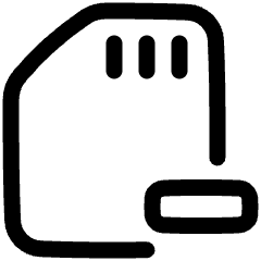 Sd Card Remove Subtract Icon from Plump Line Set