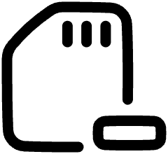 Sd Card Remove Subtract Icon from Plump Line Set