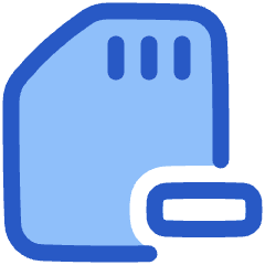 Sd Card Remove Subtract Icon from Plump Duo Set