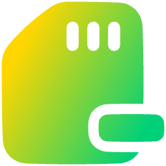 Sd Card Remove Subtract Icon from Plump Gradient Set