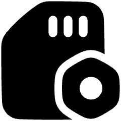 Sd Card Setting 1 Icon from Plump Solid Set