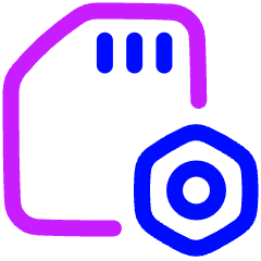 Sd Card Setting 1 Icon from Plump Neon Set