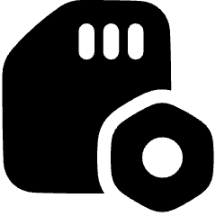 Sd Card Setting 1 Icon from Plump Solid Set