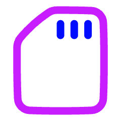 Sd Card Solo Icon from Plump Neon Set