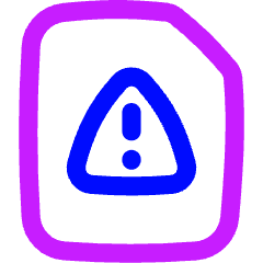 Sim Card Alert Icon from Flex Neon Set