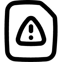 Sim Card Alert Icon from Flex Line Set