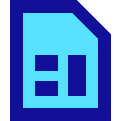 Sim Card Icon from Sharp Pop Set