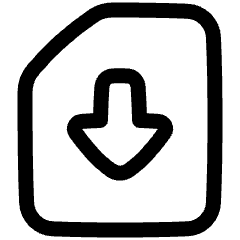 Sim Card Download Eject Icon from Plump Line Set