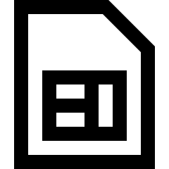 Sim Card Icon from Sharp Line Set