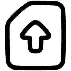 Sim Card Upload Insert Icon from Plump Line Set