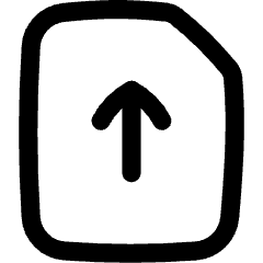 Sim Card Upload Insert Icon from Flex Line Set