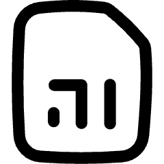 Sim Card Icon from Flex Line Set