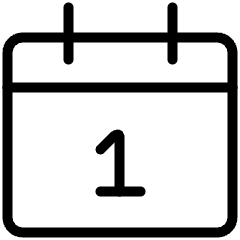 Gregorian New Year Calendar Icon from Ultimate Light Set