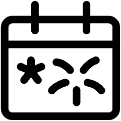 Gregorian New Year Party Calendar Icon from Ultimate Regular Set