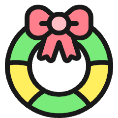 Christmas Door Wreath Icon from Ultimate Colors Set