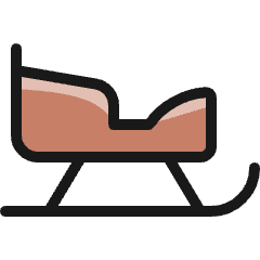 Christmas Sled Icon from Ultimate Colors Set
