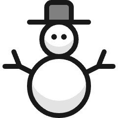 Christmas Snowman Icon from Ultimate Colors Set