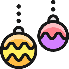 Christmas Tree Ornaments Icon from Ultimate Colors Set