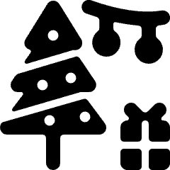 Christmas Tree Ornaments Gift Icon from Ultimate Bold Set