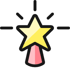 Christmas Tree Top Star Icon from Ultimate Colors Set