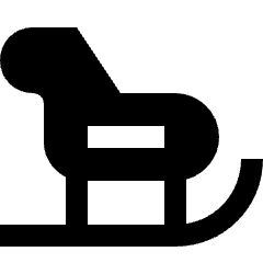 Christmas Sleigh Icon from Nova Solid Set