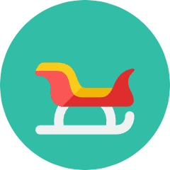 Santa Sled Icon from Kameleon Colors Set