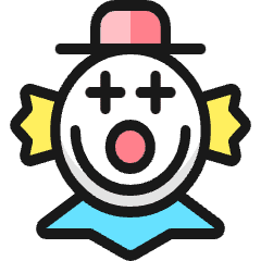 Circus Clown Icon from Ultimate Colors Set