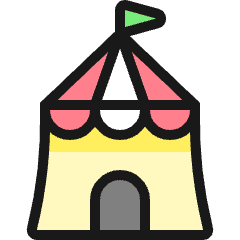 Circus Tent 1 Icon from Ultimate Colors Set