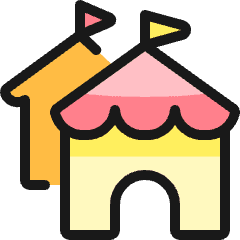 Circus Tents Icon from Ultimate Colors Set