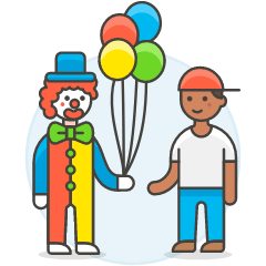 Clown Illustration from UX Colors Set