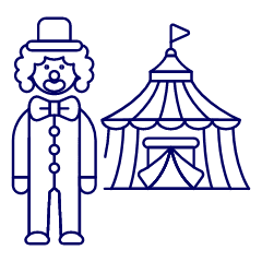 Clown Fair Illustration from UX Line Set