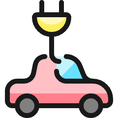 Clean Car Cable Charge 1 Icon from Ultimate Colors Set