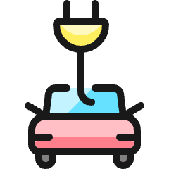 Clean Car Cable Charge 2 Icon from Ultimate Colors Set