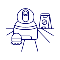 Cleaning Robot Illustration from UX Line Set